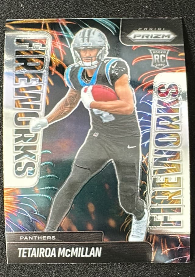 2025 Panini Prizm Tetairoa McMillan Fireworks