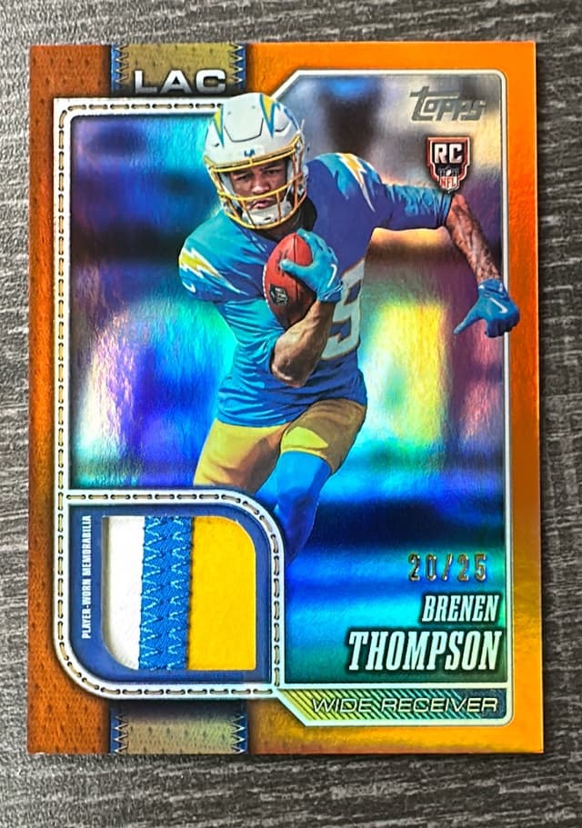 2026 Topps Flagship Brenen Thompson Rookie Real One Relics Football