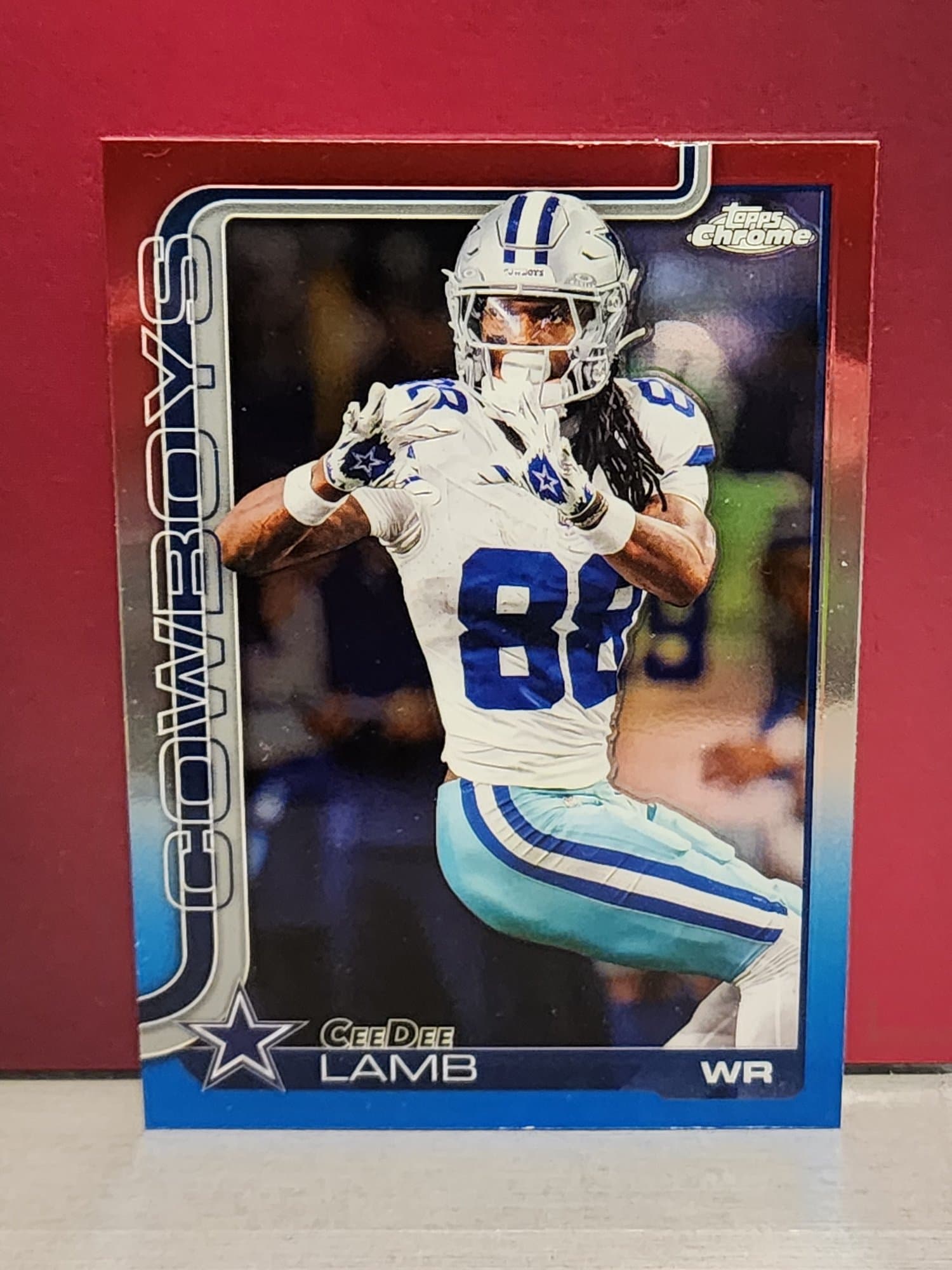 2025 Topps Chrome CeeDee Lamb Blue Refractor