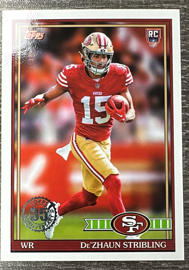 2026 Topps Flagship De'Zhaun Stribling 1991 Topps Football Rookies