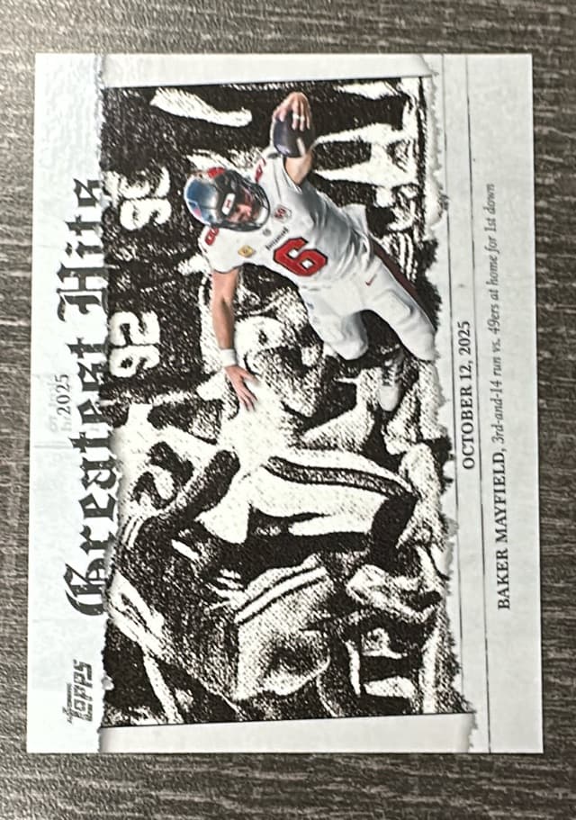 2026 Topps Flagship Baker Mayfield 2025 Greatest Hits