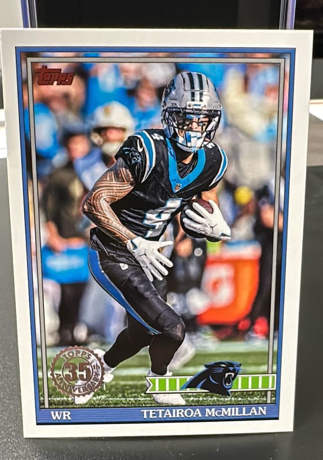 2026 Topps Flagship Tetairoa McMillan 1991 Topps Football